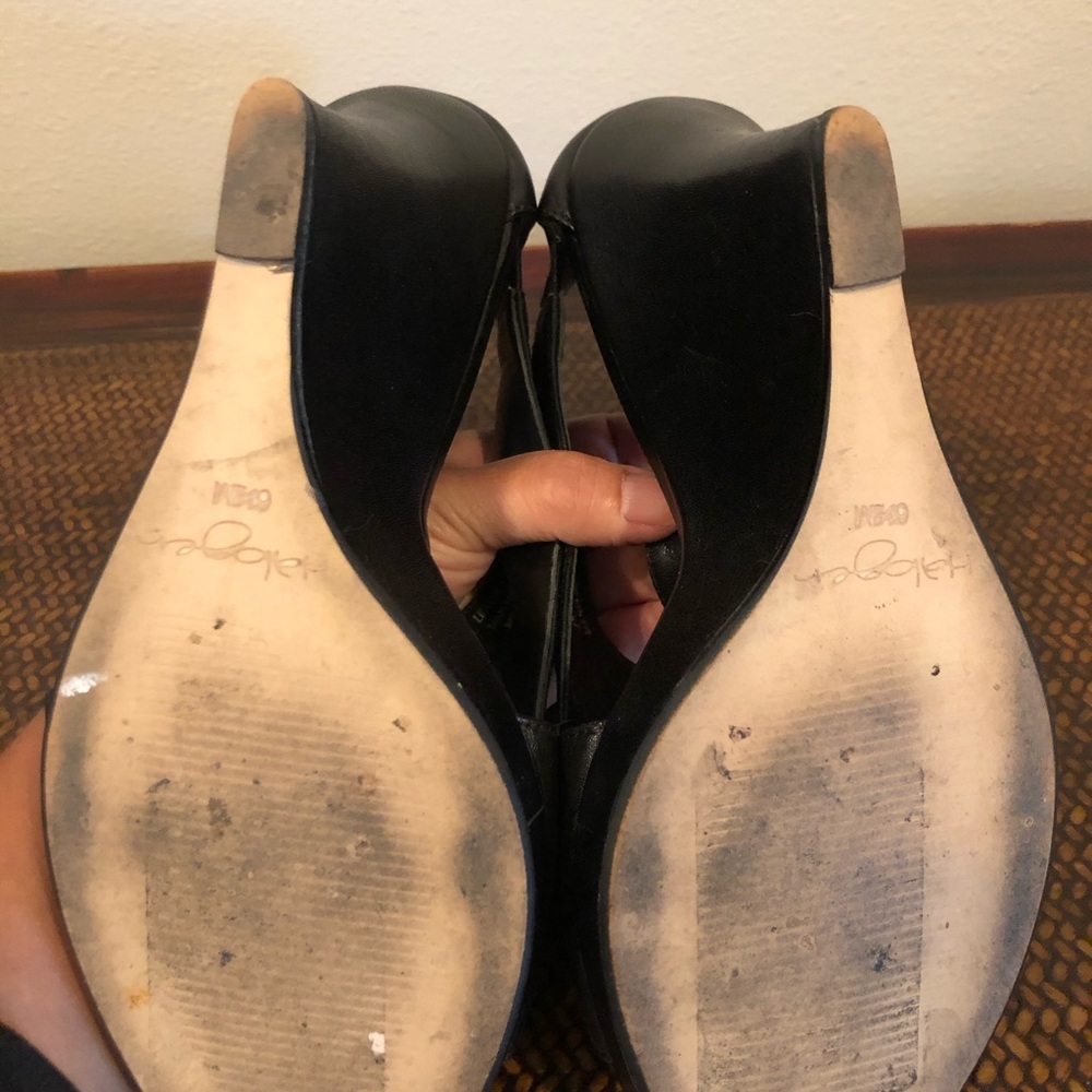 Halogen black leather wedges, size 6 - Picture 5 of 5